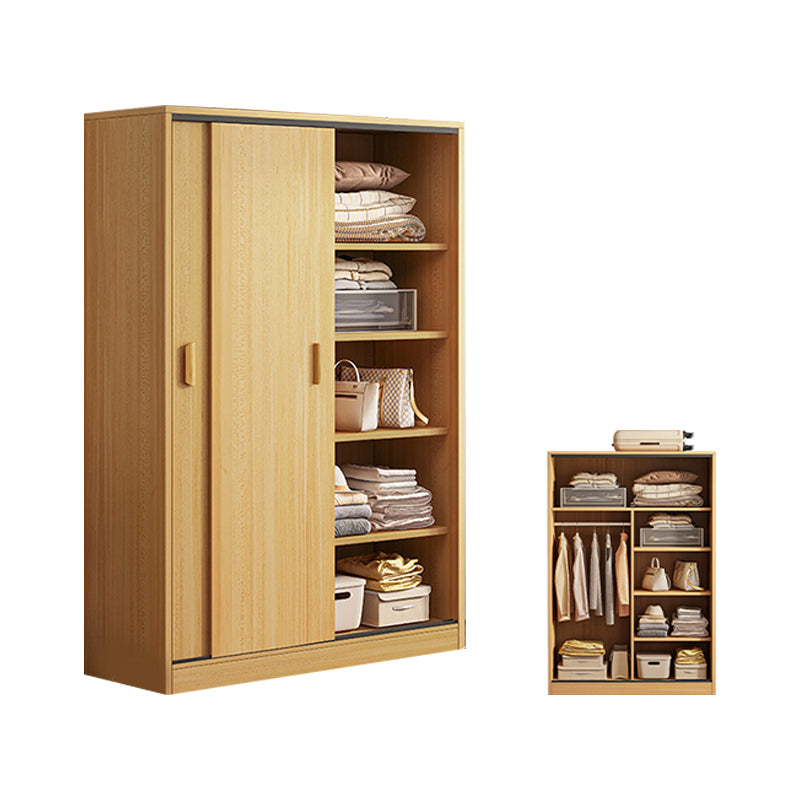 Contemporary Wood Frame Wardrobe Freestanding Wardrobe with 2 Soft Close Doors