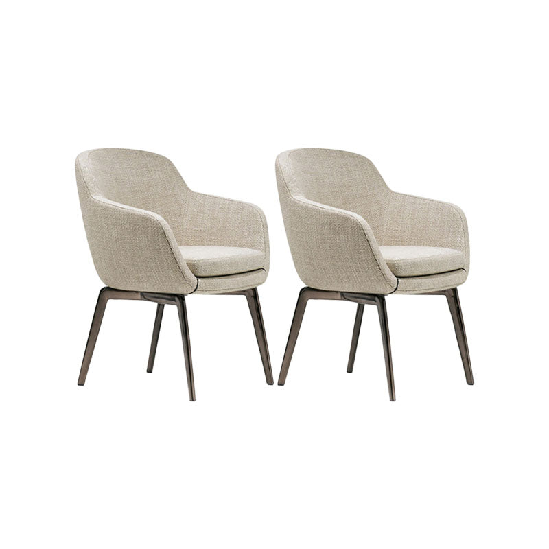 Upholstered Kitchen Dining Chairs Industrial Style Dining Chair with Black Legs