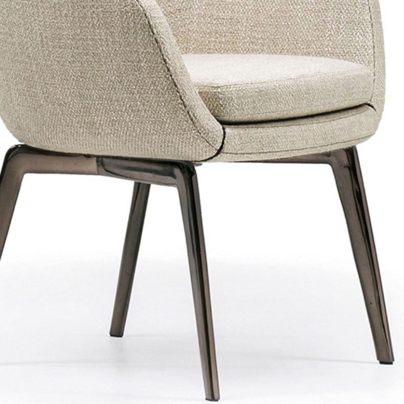 Upholstered Kitchen Dining Chairs Industrial Style Dining Chair with Black Legs