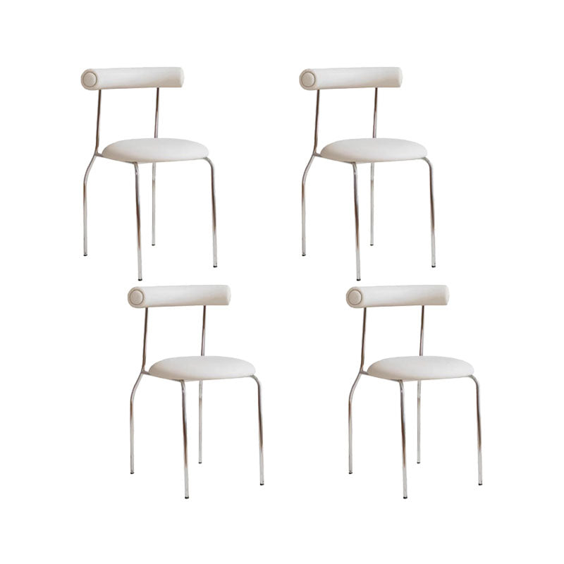 Contemporary Armless Dining Chair Home Silver Leg Dining Chair