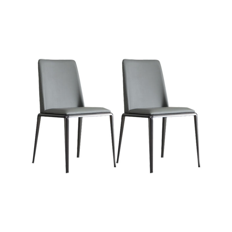 Industrial Upholstered Armless Chair Parsons Dining Room Side Chair