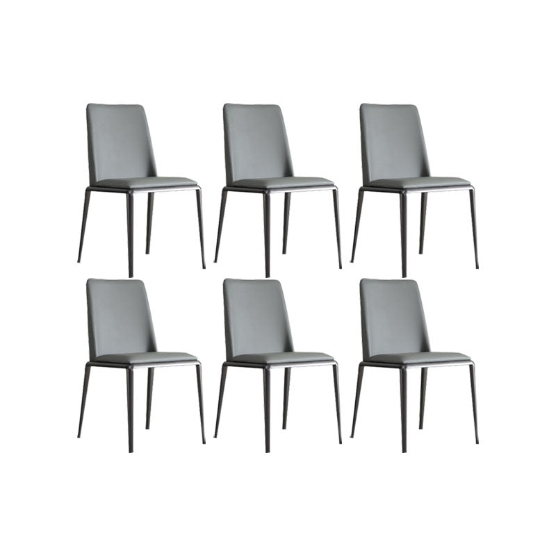Industrial Upholstered Armless Chair Parsons Dining Room Side Chair