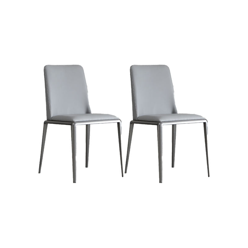 Industrial Upholstered Armless Chair Parsons Dining Room Side Chair