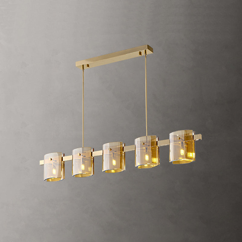 5/6-Light Modernism Black Ceiling Light LED Island Lighting for Dining Table