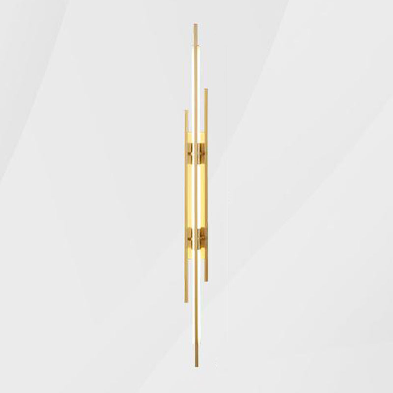 Solid Brass Linear Wall Sconce in Black / Gold Finish LED Wall Light