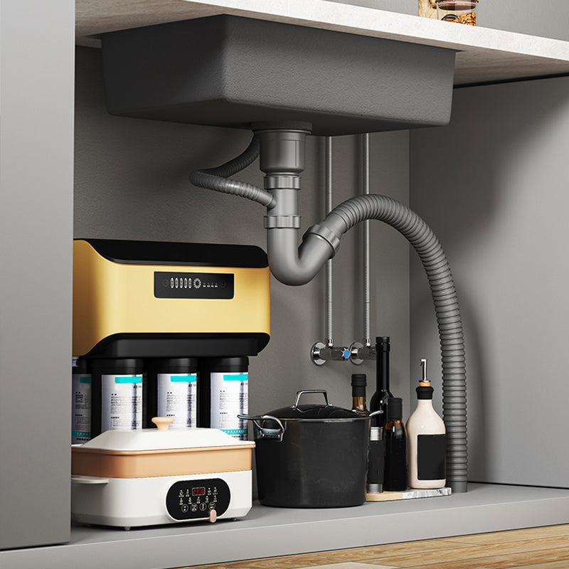 Modern Kitchen Sink Stainless Rectangular Kitchen Sink with Pull-out Faucet