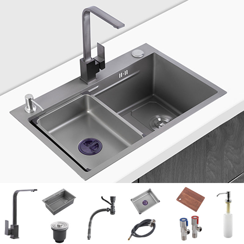 Modern Kitchen Sink Stainless Rectangular Faucet Kitchen Sink