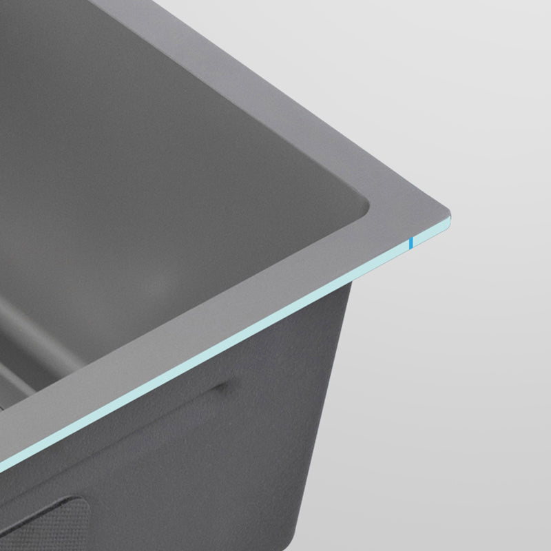 Modern Kitchen Sink Stainless Rectangular Faucet Kitchen Sink