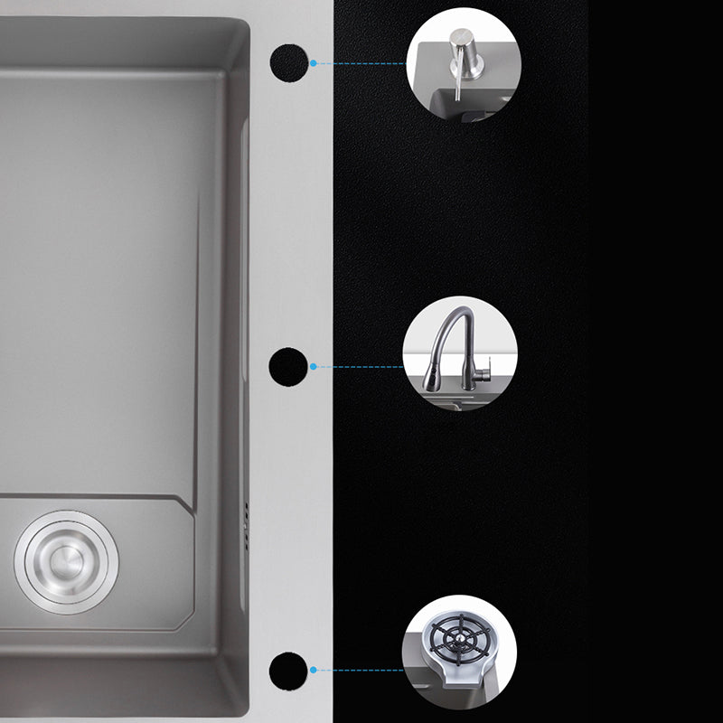 Modern Kitchen Sink Stainless Rectangular Faucet Kitchen Sink
