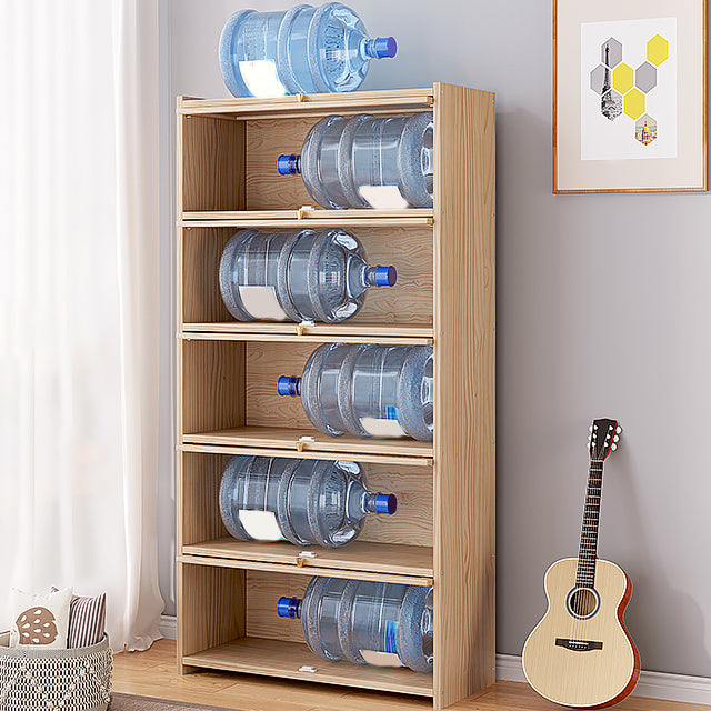 Natural Contemporary Cabinet, Solid Wood Accent Cabinet with Doors