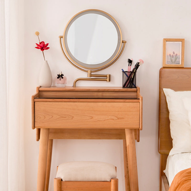 Modern Mirrored Glass Drawers Make-up Vanity with Storage for Bedroom