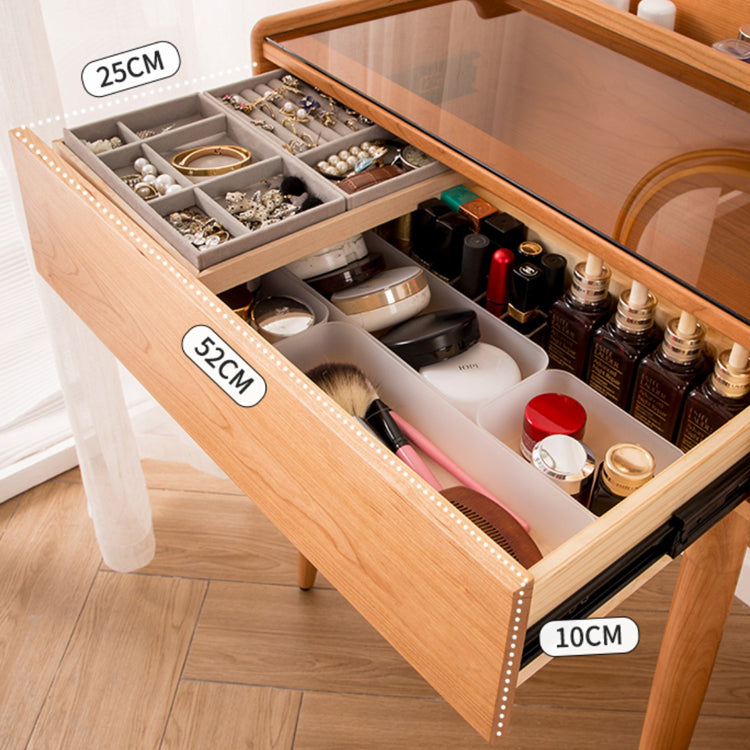 Modern Mirrored Glass Drawers Make-up Vanity with Storage for Bedroom