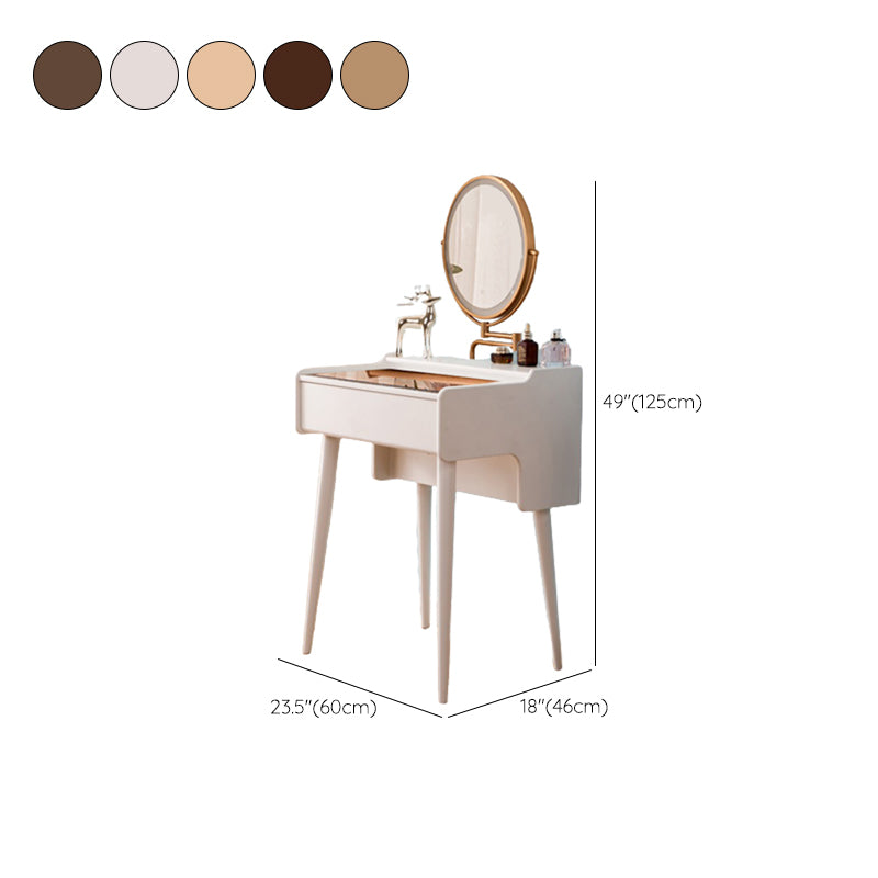Modern Mirrored Glass Drawers Make-up Vanity with Storage for Bedroom