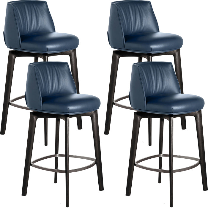 Scandinavian Solid Wood Bar Stools Indoor Stool with Footrest