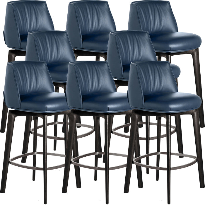 Scandinavian Solid Wood Bar Stools Indoor Stool with Footrest
