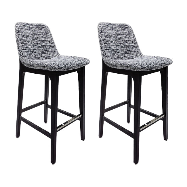 Scandinavian Indoor Bar Stools Solid Wood Stool with Footrest