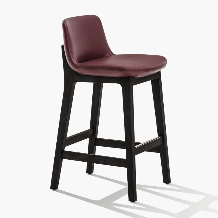 Scandinavian Indoor Bar Stools Solid Wood Stool with Footrest
