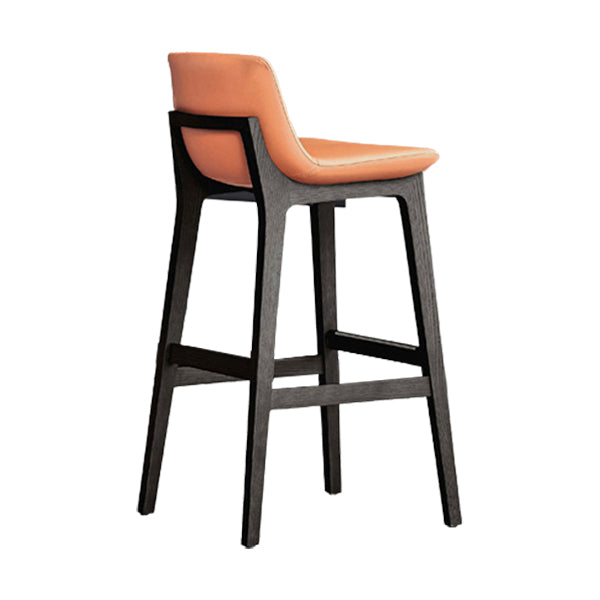 Scandinavian Indoor Bar Stools Solid Wood Stool with Footrest