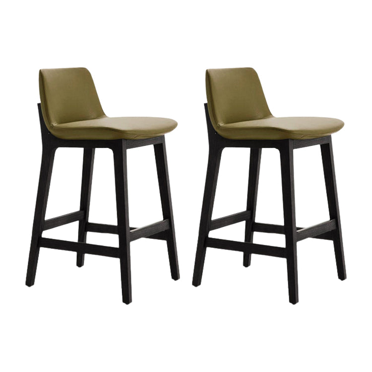 Scandinavian Indoor Bar Stools Solid Wood Stool with Footrest