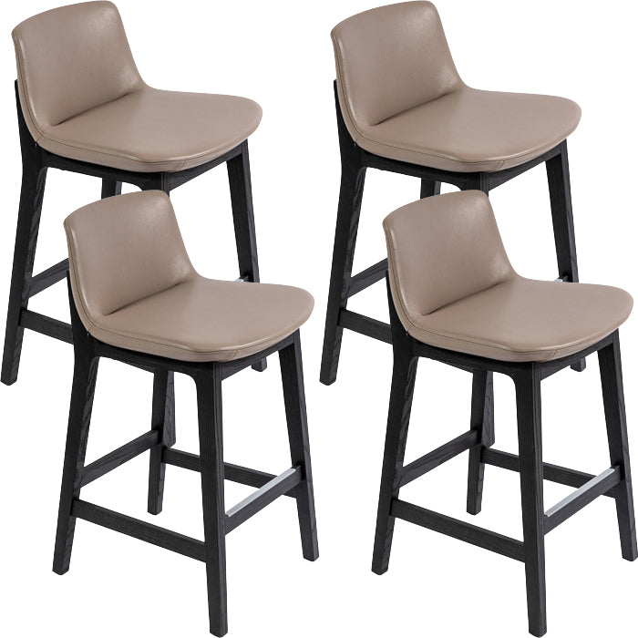 Scandinavian Indoor Bar Stools Solid Wood Stool with Footrest
