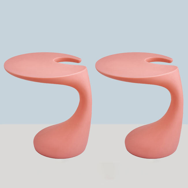 Naturally Shaped Accent Side Table Plastic C Side Table Side End Snack Table