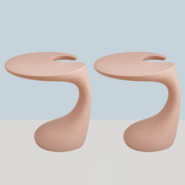 Naturally Shaped Accent Side Table Plastic C Side Table Side End Snack Table