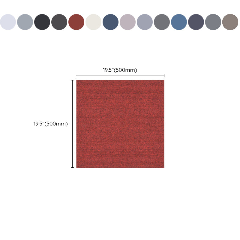 Office Room Carpet Tiles Solid Color Level Loop Square Carpet Tiles