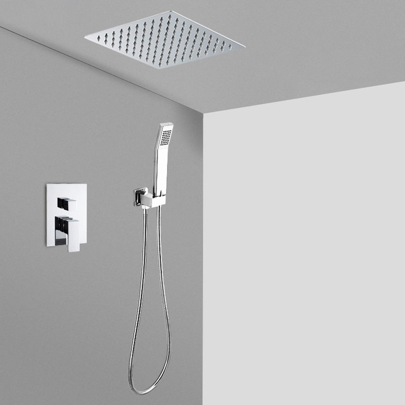 Modern Shower System Brass Adjustable Spray Pattern Ceiling Mounted Shower Combo