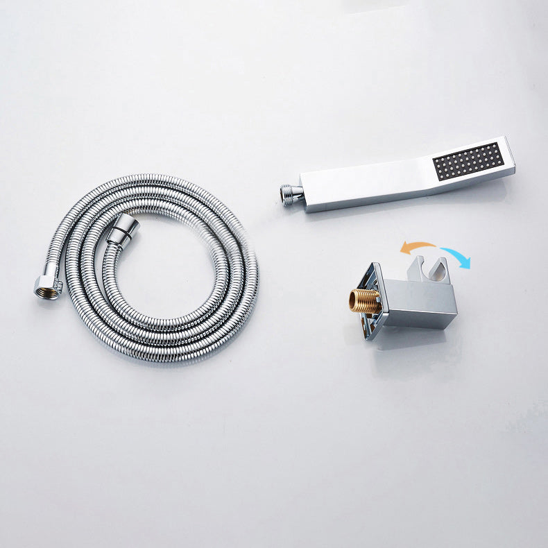 Modern Shower System Brass Adjustable Spray Pattern Ceiling Mounted Shower Combo