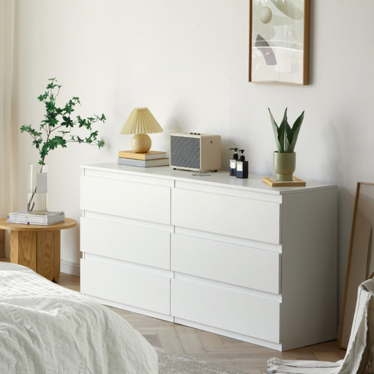 Modern Lingerie Chest Wood Vertical Storage Chest Dresser for Bedroom