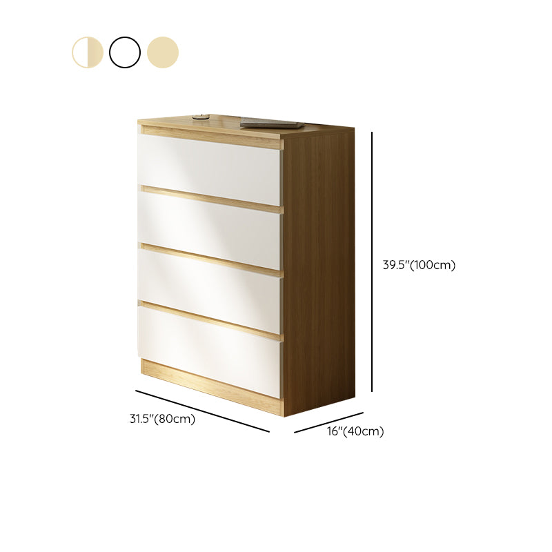 Modern Lingerie Chest Wood Vertical Storage Chest Dresser for Bedroom