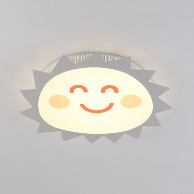 Cartoon sourire soleil encastré lumière acrylique Eye Guard LED plafonnier de jardin d'enfants