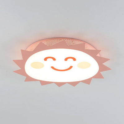 Cartoon sourire soleil encastré lumière acrylique Eye Guard LED plafonnier de jardin d'enfants