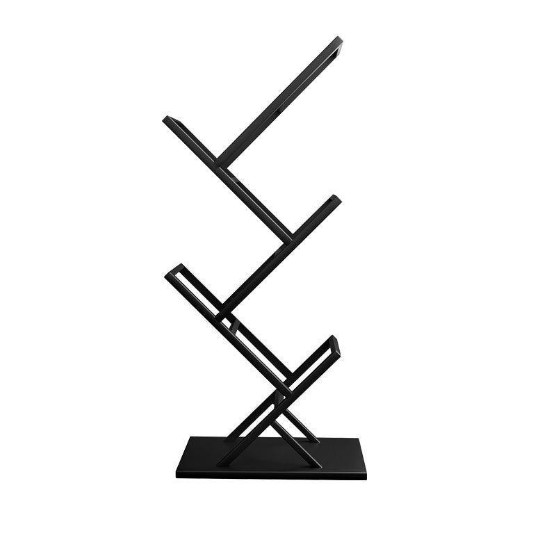 Standard Metal Bookcase Contemporary Open Back Bookshelf with Shelves