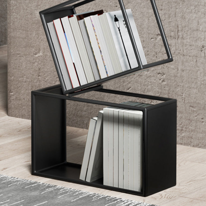 Standard Metal Bookcase Contemporary Open Back Bookshelf with Shelves