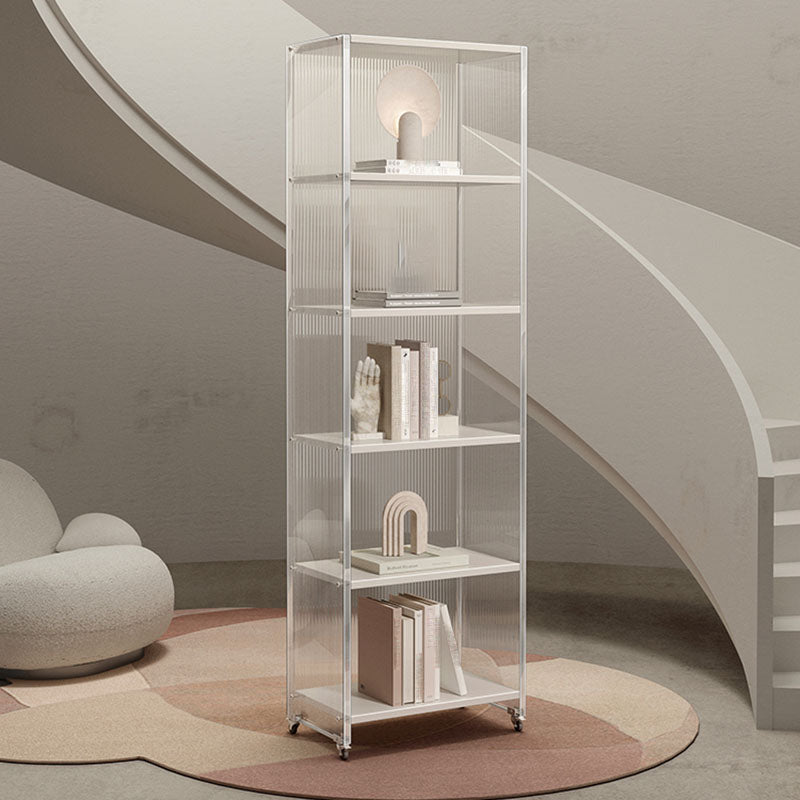 Contemporary Closed Back Bookshelf Acrylic Bookcase for Home Office