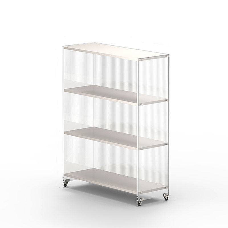 Contemporary Closed Back Bookshelf Acrylic Bookcase for Home Office