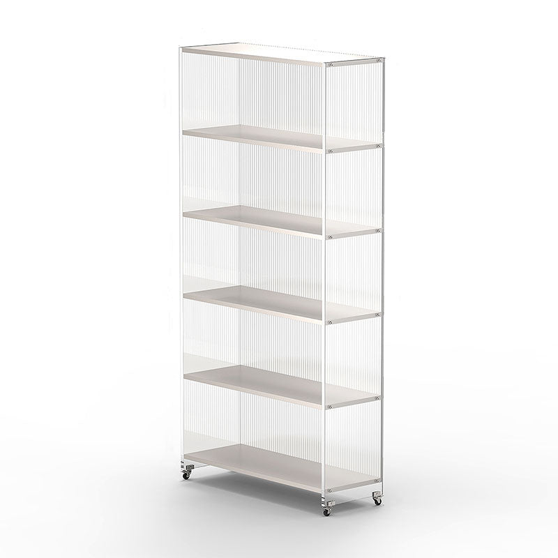 Contemporary Closed Back Bookshelf Acrylic Bookcase for Home Office