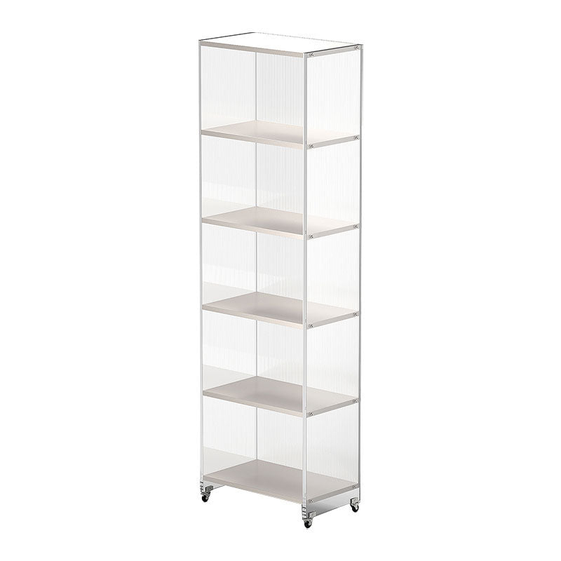 Contemporary Closed Back Bookshelf Acrylic Bookcase for Home Office