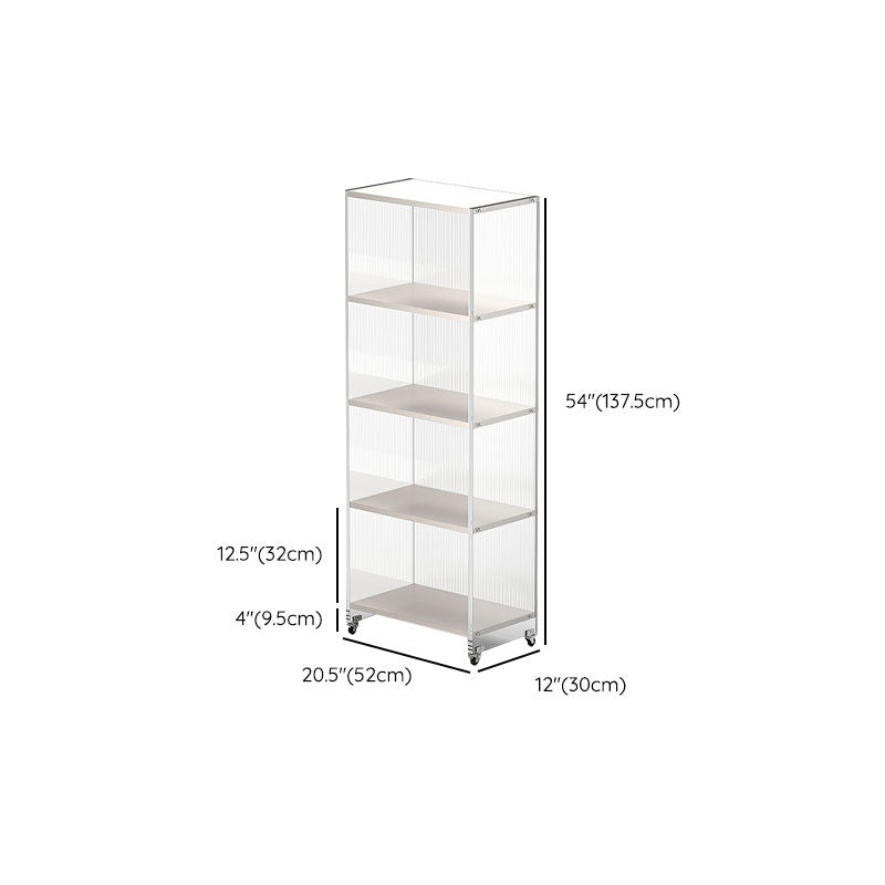 Contemporary Closed Back Bookshelf Acrylic Bookcase for Home Office