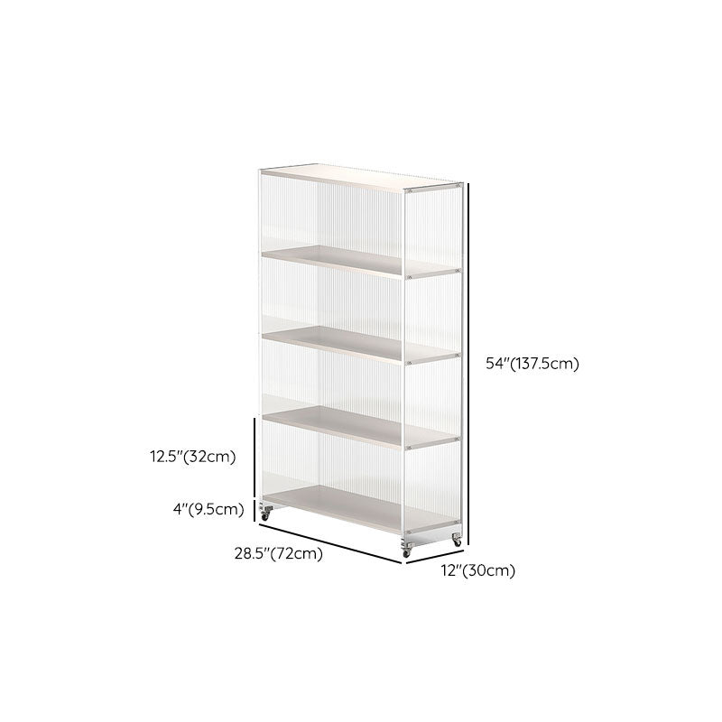 Contemporary Closed Back Bookshelf Acrylic Bookcase for Home Office