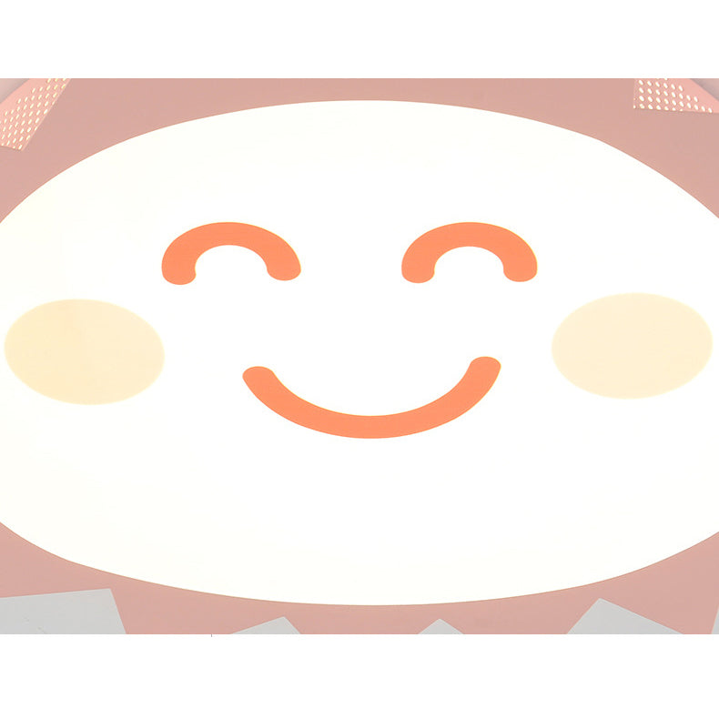 Cartoon sourire soleil encastré lumière acrylique Eye Guard LED plafonnier de jardin d'enfants