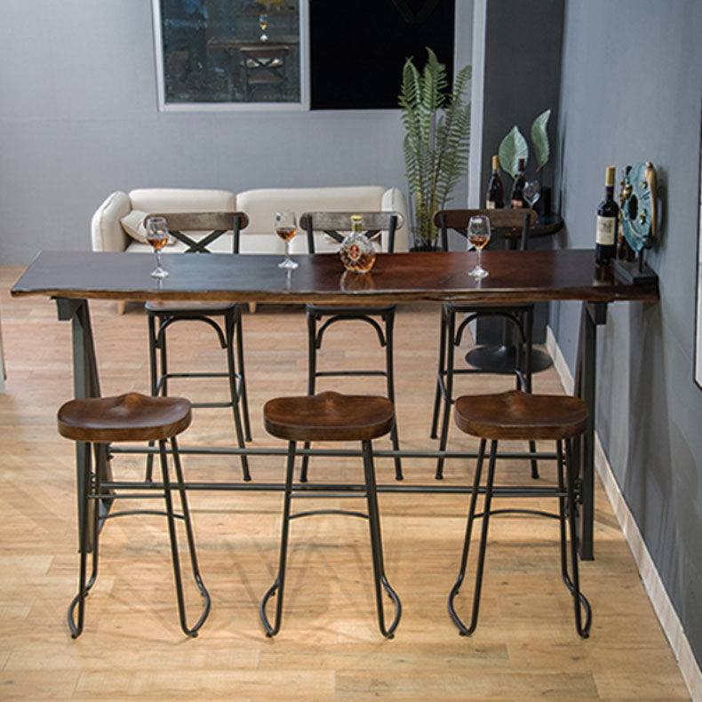 Industrial Style Bar Dining Table Cafe and Breakroom Bar Stool Table