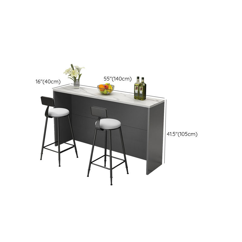 Contemporary Indoor Bar Dining Table Rectangle Bar Stool Table