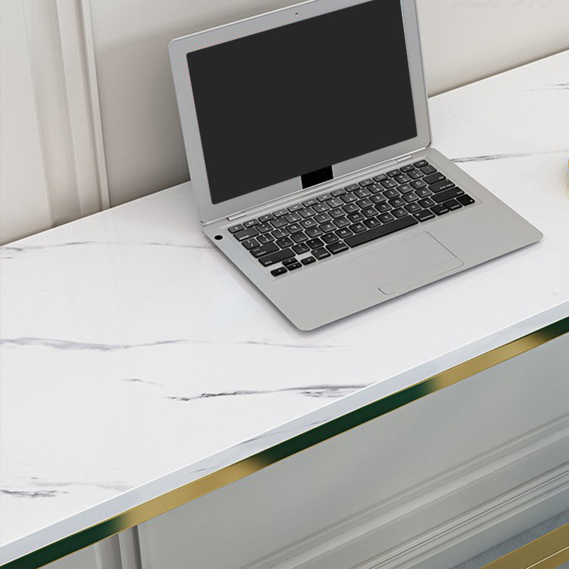 Modern Faux Marble Bar Dining Table Specialty Bar Table for Small Places