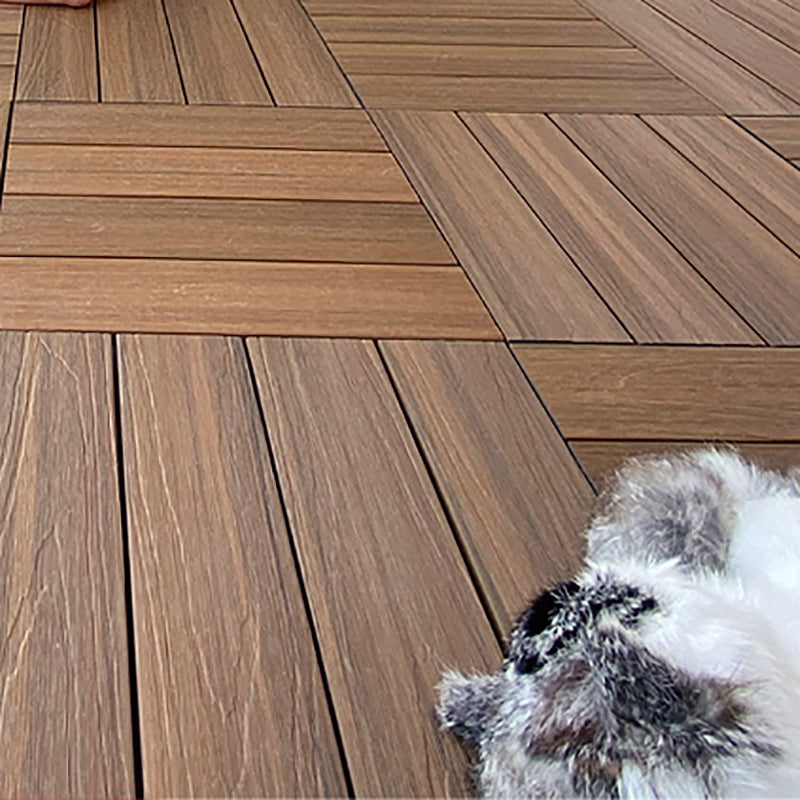 Engineered Flooring Planks Water Resistant Click-Locking for Patio Garden