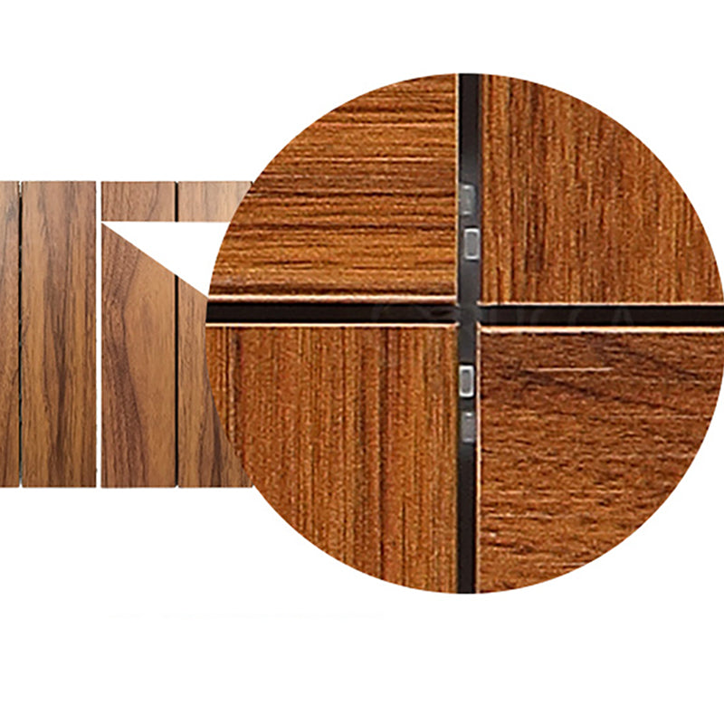 Engineered Flooring Planks Water Resistant Click-Locking for Patio Garden