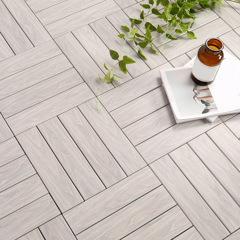 Engineered Flooring Planks Water Resistant Click-Locking for Patio Garden