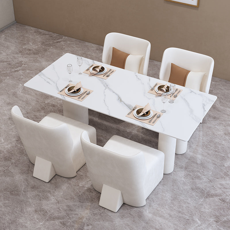 Contemporary Stone Furniture 1/5 Pcs Dining Room Table Set for Home