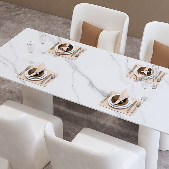 Contemporary Stone Furniture 1/5 Pcs Dining Room Table Set for Home